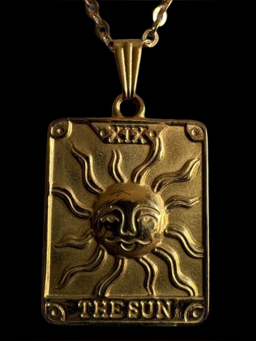 The Sun Gold-Tone Tarot Pendant Necklace